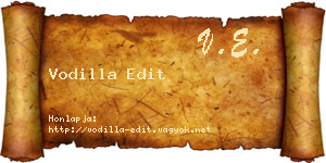 Vodilla Edit névjegykártya